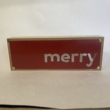 MERRY Wood  Blocks Christmas Holiday Decor, W...