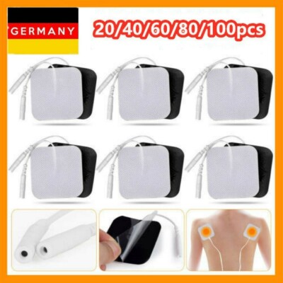 20-100x TENS Elektroden Pads Selbstklebend 4cm x4cm Für TENS EMS Reizstrom Gerät