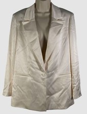  495 Alice  Olivia Women's Ivory Denny Boyfriend Blazer Jacket Coat Size 10
