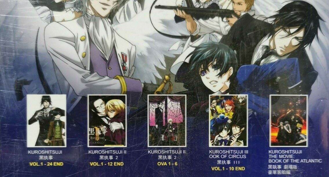 DVD Anime Kuroshitsuji Black Butler Complete Collection S. 1-3 + Movie + 9  OVAs