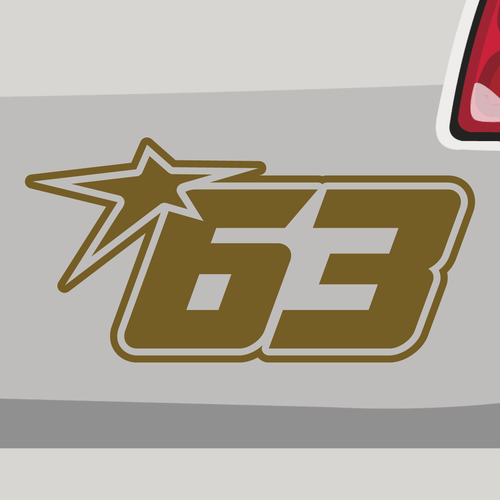 Aufkleber Startnummer 63 Race Number Sticker Kleber Auto Motorrad Fahrrad Decal - Bild 20 von 25