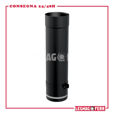 APRSO Telescopico Tubo 50cm Stufe Legna Nero Pesante Apros Allungabile Spess 2 mm TEL5