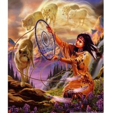 INDIAN  MAGIC  FULL  DIAMOND  EMBROIDERY  CROSS - STITCH  3D DIAMOND