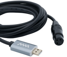 XLR Female to USB A Microphone Cable 3m Audio Recording Lead