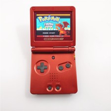 Whole Red Game Boy Advance GBA SP AGS 101 Brighter Backlit Console + Game Card
