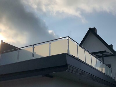 Balkongeländer Edelstahl VSG Glas Balkon Geländer      Top Produkt mit Glas