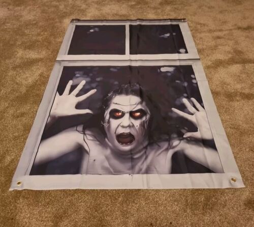 Reagan Exorcist Scary Girl React Creepy Window Door Cover Decoration Wall Poster - Picture 2 of 2