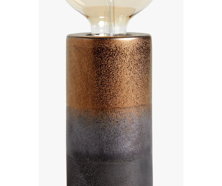 John Lewis Bulbholder Table Lamp Delaney Metallic Glaze H20 x Dia