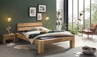 Futonbett Lutz Bett Wildeiche Massiv GeöLt 140X200Cm Doppelbett Massivholzbett