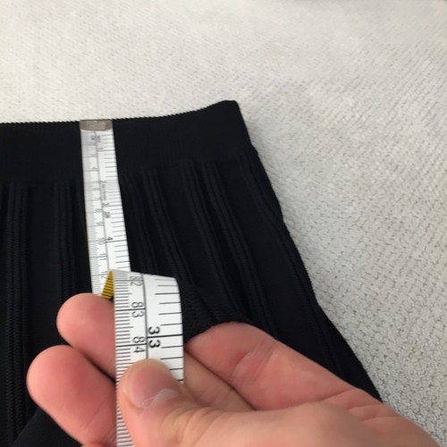 NEW Review womens crepe knit karlie skirt size 8 black flare midi stretch 097139 - Picture 9 of 10