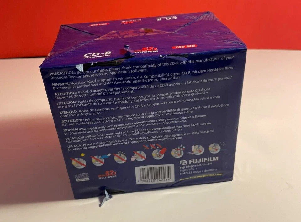 Fujifilm 700 Mb 20 pieces slimcases, 52X Speed, New Pack - Image 2 of 4