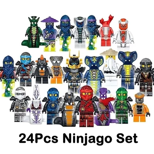 Set mit 24 Ninjago Minifiguren Kai Jay Sensei Wu Meister Bausteine Spielzeug - Bild 7 von 16