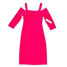 Eliza J pink cold shoulder bodycon dress womens size 4 new with tags