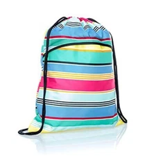Thirty-One Cinch Sac Bag Drawstring Backpack Patio Pop