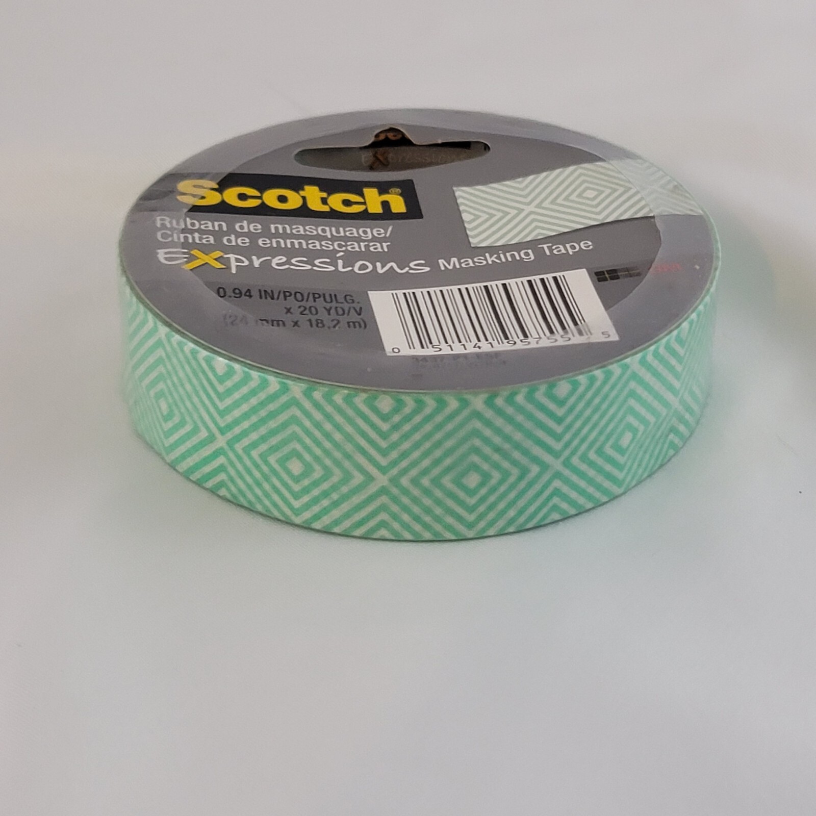 Scotch Expressions Masking Tape .94 in x 20 yd (24 mm x 18,2 m), Mint ...