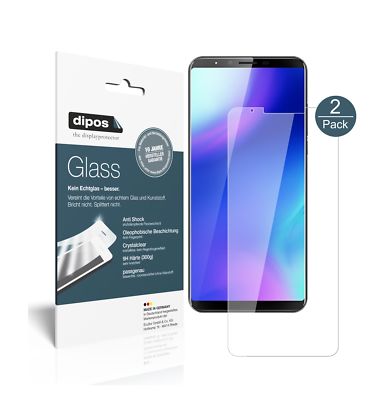 2x Schutzfolie für Cubot X18 Plus - Anti-Shock 9H Folie dipos Glass Displayfolie