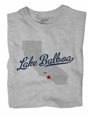 Lake Balboa California CA T-Shirt Los Angeles MAP