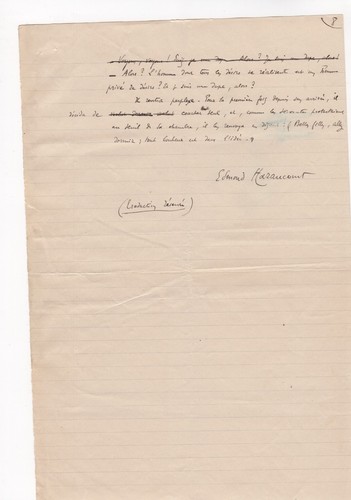 Edmond Haraucourt Romancier Poète 1912 Manuscrit autographe Le Palais d'amour - Picture 3 of 3