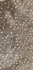 Bandana GRAY Poly Cotton 58 Inch Wide Fabric by The Yard