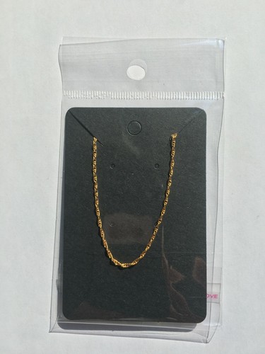 Women's Yellow 12K Gold Filled Rope Type Necklace 15" Fine Chain GF Jewelry - Picture 2 of 5