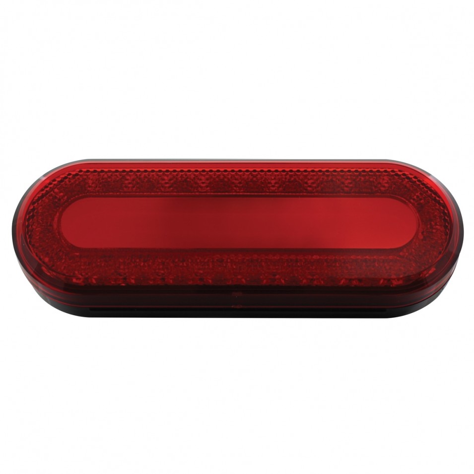 Oval 6" LED Stop/Turn/Tail Light - Red Lens, 24 LEDs, Super Bright - United Pacific