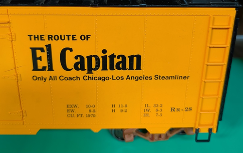 MDC G Scale BOX CAR Santa Fe El CAPITAN Route Kadee Cuplers Metal Wheels No Box - 第 8/11 張圖片