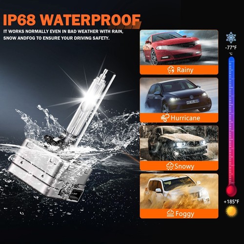 For Ford Escape 2013-2016 LED HID Headlights High-Low Beam Fog Light Bulbs Kit - Foto 7 di 12