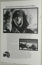 1974 NIKON Camera advertisement, with Morton Beebe, Arctic photographer