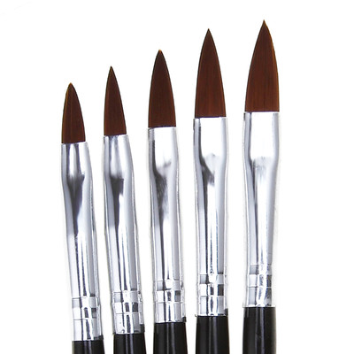 5 teiliges Acryl Pinsel Set - Nail Art Modellage Gelpinsel Größen: 2,4,6,8,10