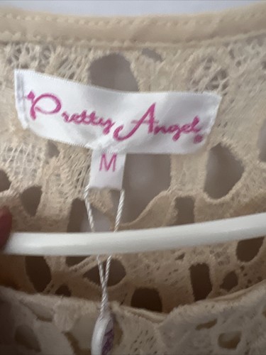 Pretty Angel Tunic Women's Medium Layered Chenille Embroidered Lace Top NWT - Picture 4 of 13