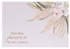 WEDDING GUEST BOOK wishes signatures traditional gold floral gift for bride