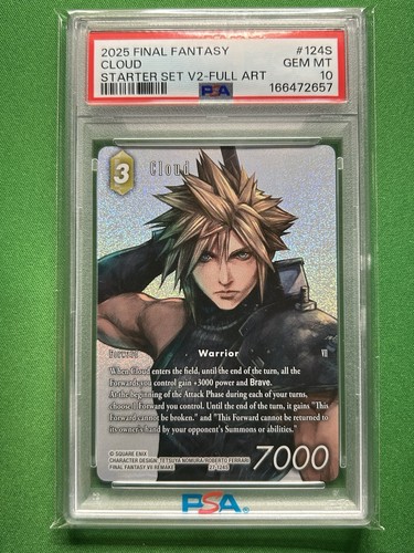 Final Fantasy TCG Starter Set 2025 Vol.2 Cloud Full Art PSA GEM MINT 10