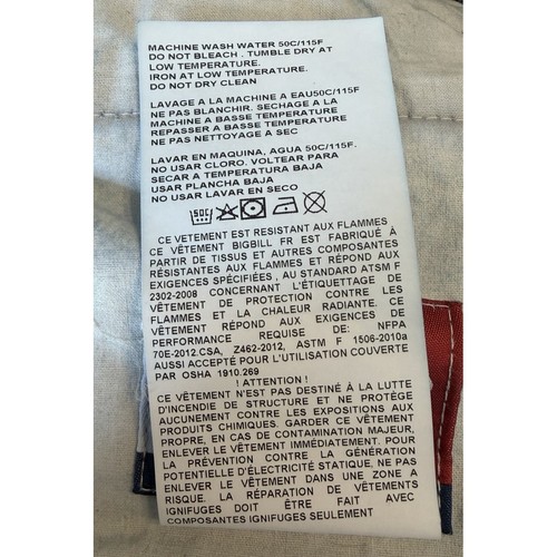 Big Bill FR Jeans Homme Régulier 34x29,5 Bleu Lavé Foncé ARC 16,9 CAT 2 *Lire - Photo 12/18