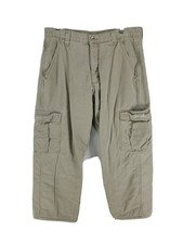 Wrangler Fleece Lined Pants Men's 34x25 Tan Cargo Hemmed