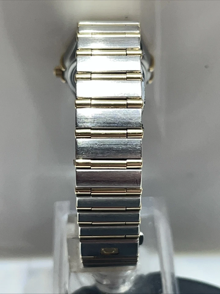 Ladies Bi- Metal SS & 18k Gold Quartz Omega Constellation Wrist Watch - Image 4 of 4