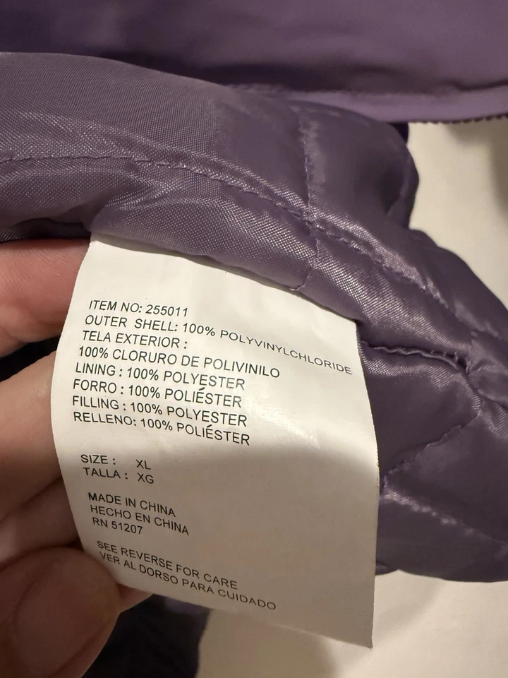 Vintage Misty Harbor Purple Heavy Rain Jacket with Gray Lining Size XL - Image 4 of 4