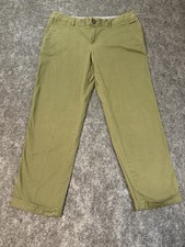 Banana Republic City Chino Roll Olive Green Cropped Chino Pants Women s 8