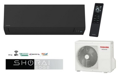 Toshiba Shorai Edge 2,0kW Black Klimaanlage R32 A+++ Wifi Wärmepumpe Klimageräte