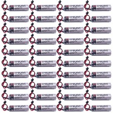 40x ER6V 3.6V 2400mAh Battery For TOSHIBA ER6VC119A/B PLC Battery Black Plug US