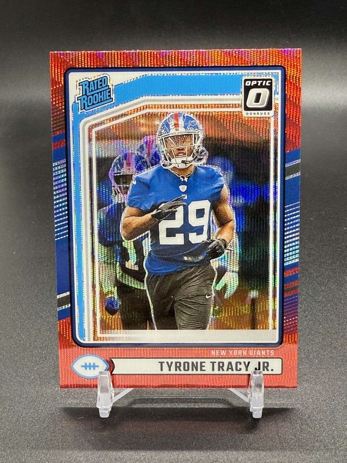 2024 Donruss Tyrone Tracy Jr. #364 Optic Preview Red Wave New York Giants (RC)
