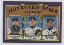 2021 Topps Heritage Hot Box Chrome Purple Refractor Beau Burrows Rony Garcia 1u1