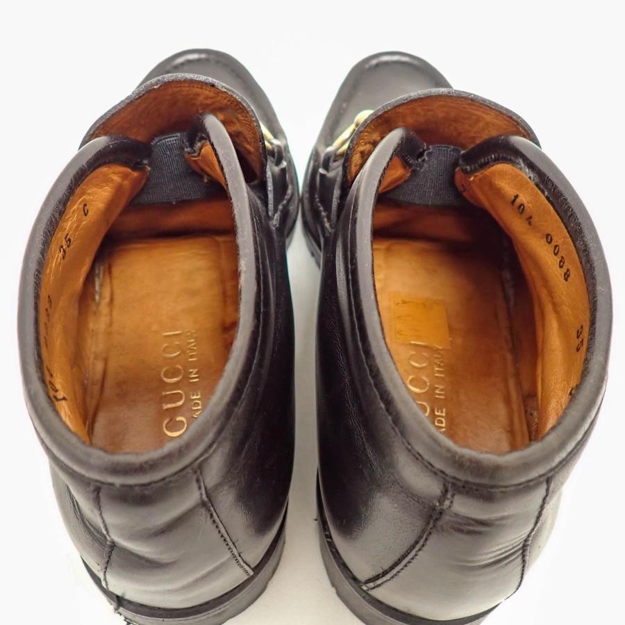 GUCCI Boots Heel Horsebit Leather Black EU35/US5 107389c thumbnail 15