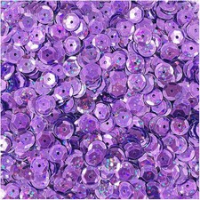 LOVEART SEQUINS f&uuml;r Handwerk Runde Lose holographisch Pailletten 9mm/15g,violett