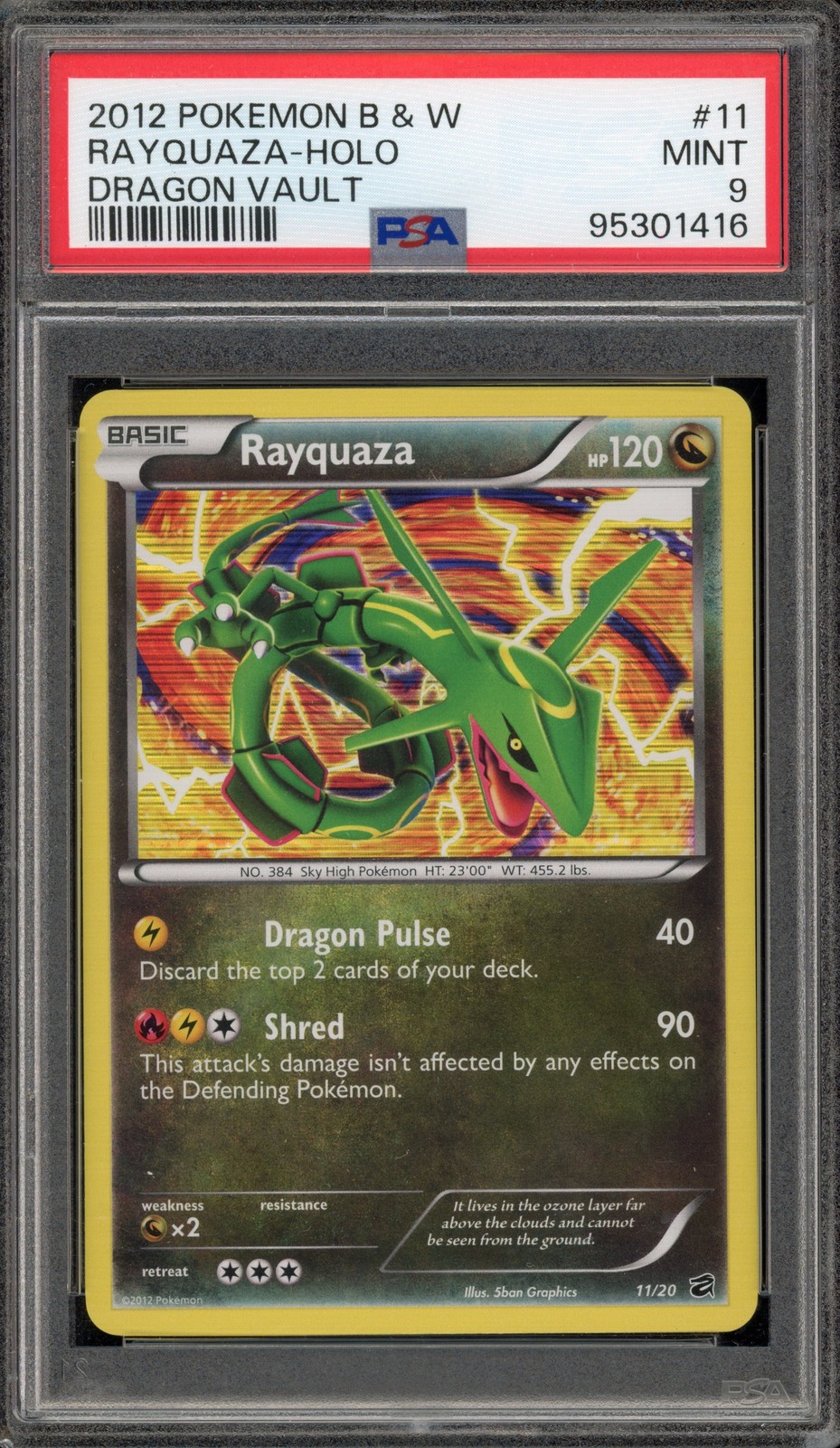 Pokemon Rayquaza Dragon Vault Holo #11 PSA 9 Mint