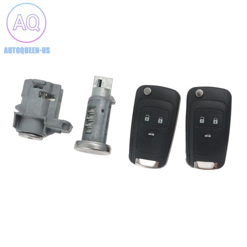 Ignition & Door Lock Cylinder Switch Set w/2 Remote Keys For