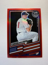 Carson Bolemon #61 Red Prizm USA Baseball Stars & Stripes /399