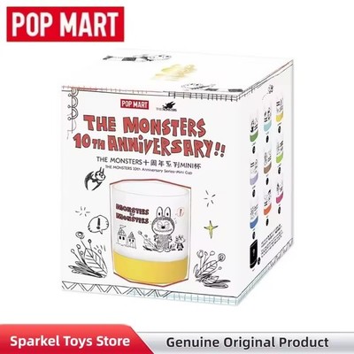 POP MART The Monsters 10th Anniversary Mini Cup 300ml Borosilicate Glass Confirm