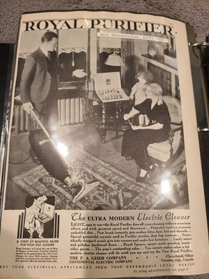 1932 Royal Purifier Vacuum Cleaner Vintage Print Ad Electric Cleaner 1930s