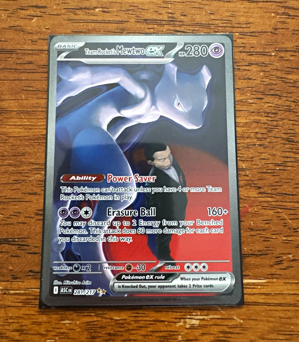 Team Rocket's Mewtwo ex 231/182 Sv10 Destined Rivals SIR Holo 280 HP ENG