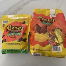 2 Different Reese's Milk Chocolate Peanut Butter Easter Eggs Candy